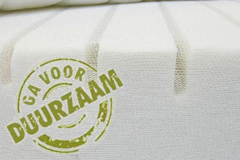 Koudschuimkern met de opdruk "Ga voor duurzaam"